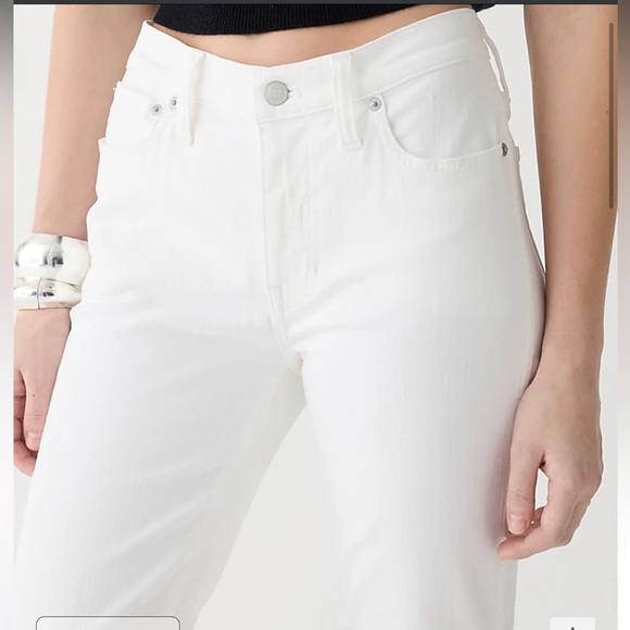 NWT‎ J.Crew 9” Vintage Slim Straight Jean in White Wash Size 25 - Picture 4 of 8